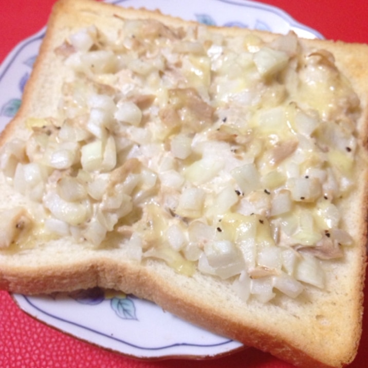 玉ねぎシャキシャキ 中はふわっのツナトースト レシピ 作り方 By めくりか 楽天レシピ